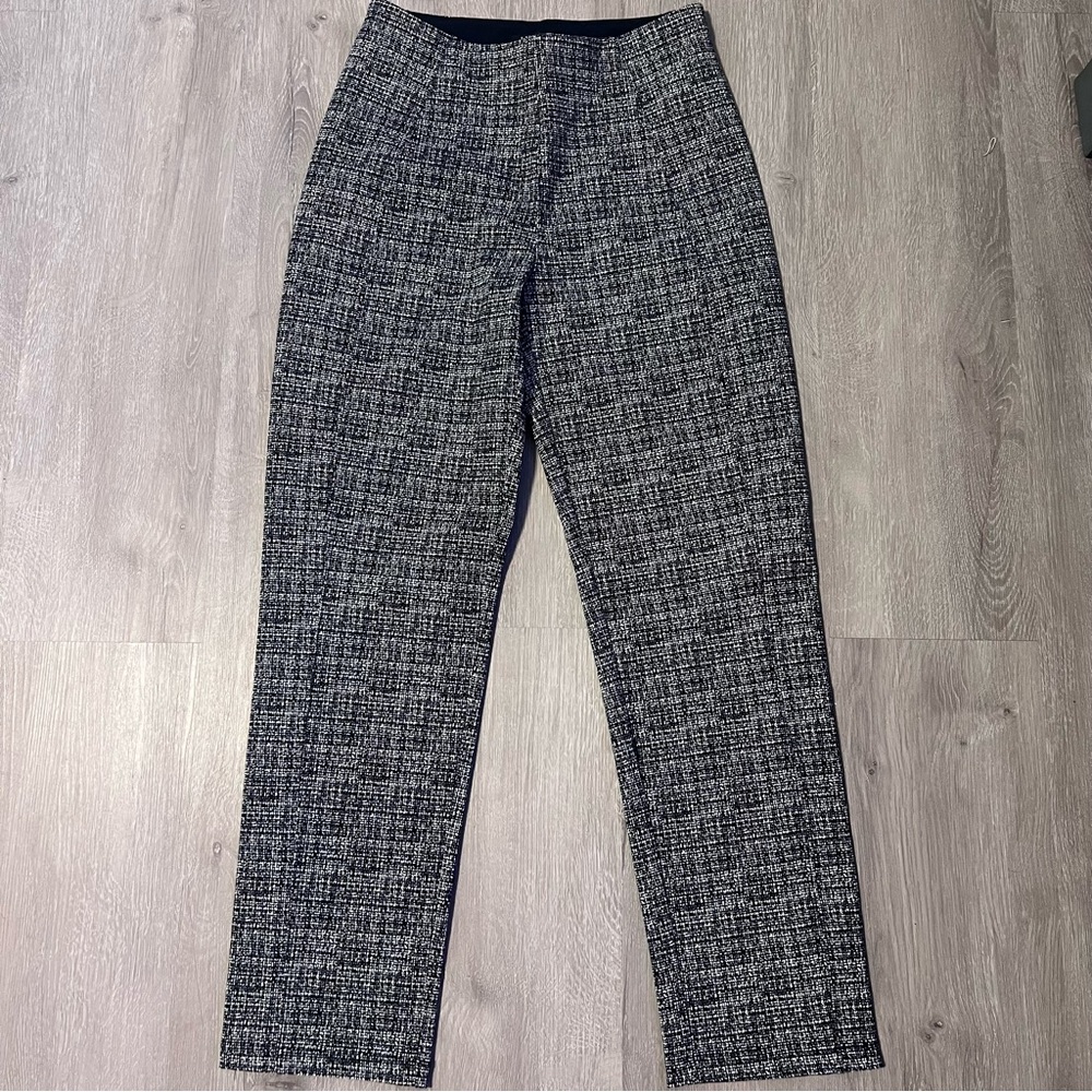 Liverpool Black and White Straight Leg Office-Elegant Pants size 2